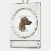 Rhodesian Ridgeback Mama 2 Banner-Ornament Silber (Links)