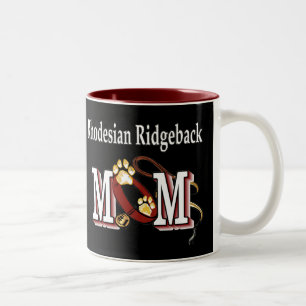 Rhodesian Ridgeback MAMA Geschenke Zweifarbige Tasse