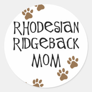 Rhodesian Ridgeback Mama Runder Aufkleber