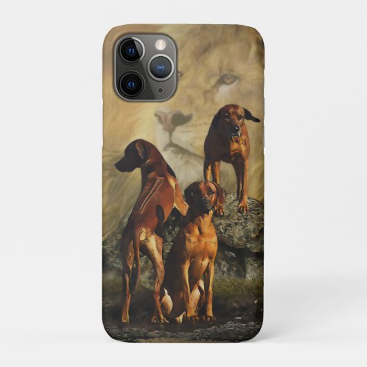 Rhodesian Ridgeback mit Löwe Case-Mate iPhone Hülle (Rückseite)