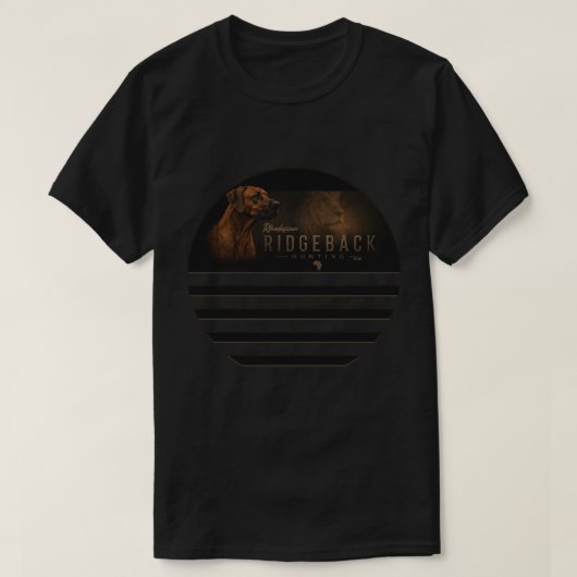 Rhodesian Ridgeback mit Löwe T-Shirt (Design vorne)