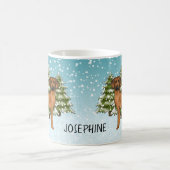 Rhodesian Ridgeback mit Namen Snowy Winterwald Kaffeetasse (Mittel)