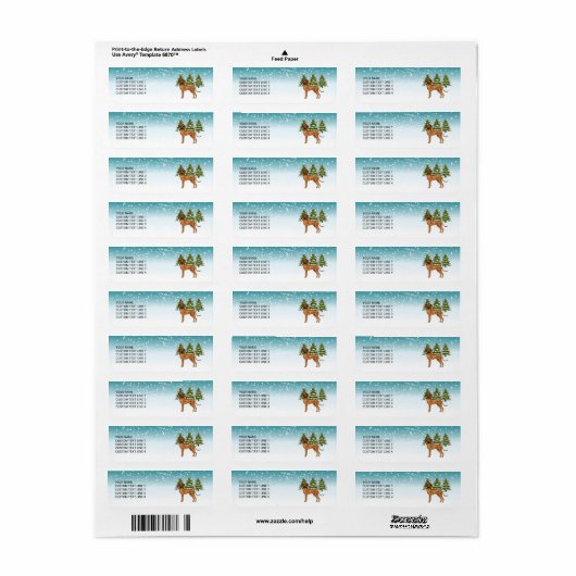 Rhodesian Ridgeback mit Text Snowy Winterwald (Vorne)