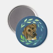 Rhodesian Ridgeback mit Wasserfarbe Magnet (Vorderseite/Rückseite)