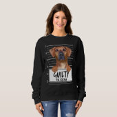 Rhodesian Ridgeback-Mugshot schuldig Hund Sweatshirt (Vorne ganz)