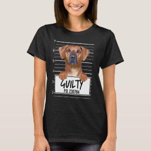 Rhodesian Ridgeback-Mugshot schuldig Hund T-Shirt