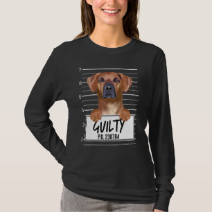 Rhodesian Ridgeback-Mugshot schuldig Hund T-Shirt