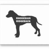 Rhodesian ridgeback Name Silhouette Aufkleber (Vorderseite)