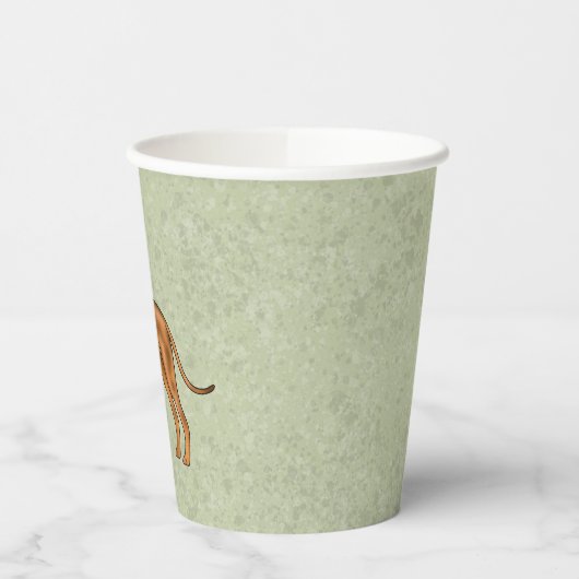 Rhodesian Ridgeback Niedlich African Lion Dog Gree Pappbecher (Links)