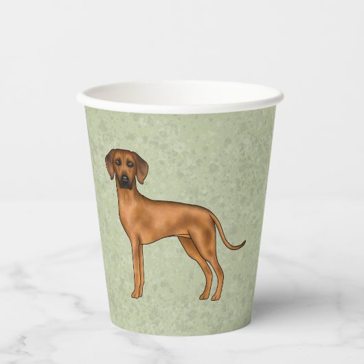 Rhodesian Ridgeback Niedlich African Lion Dog Gree Pappbecher (Vorderseite)