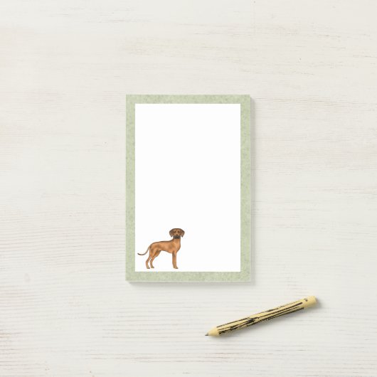 Rhodesian Ridgeback Niedlich African Lion Dog Gree Post-it Klebezettel (Auf Schreibtisch)