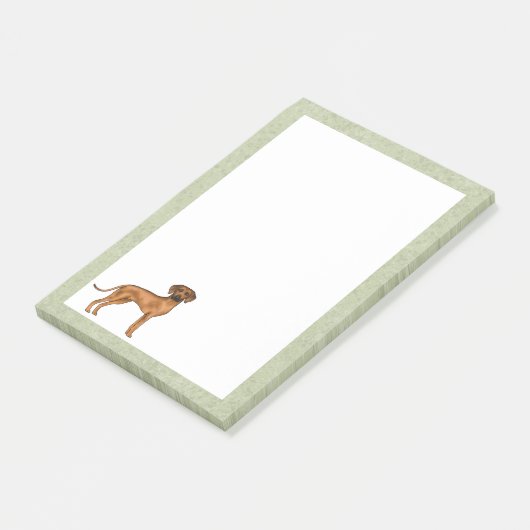 Rhodesian Ridgeback Niedlich African Lion Dog Gree Post-it Klebezettel (angewinkelt)