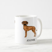 Rhodesian Ridgeback Niedlich Brown Lion Dog mit Na Kaffeetasse (VorderseiteRechts)