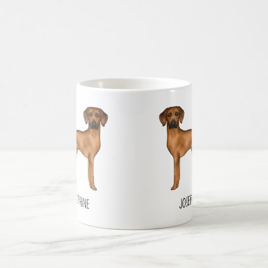 Rhodesian Ridgeback Niedlich Brown Lion Dog mit Na Kaffeetasse (Mittel)