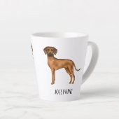 Rhodesian Ridgeback Niedlich Brown Lion Dog mit Na Milchtasse (Rechte Ecke)