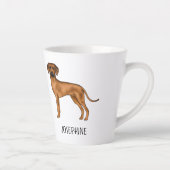 Rhodesian Ridgeback Niedlich Brown Lion Dog mit Na Milchtasse (Rechts)