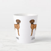 Rhodesian Ridgeback Niedlich Brown Lion Dog mit Na Milchtasse (Vorderseite)