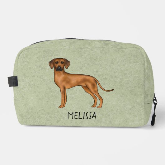 Rhodesian Ridgeback Niedlich Brown Lion Dog mit Na Waschbeutel (Vorderseite)