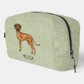 Rhodesian Ridgeback Niedlich Brown Lion Dog mit Na Waschbeutel (Rechte Ecke)