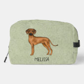 Rhodesian Ridgeback Niedlich Brown Lion Dog mit Na Waschbeutel (Rückseite)