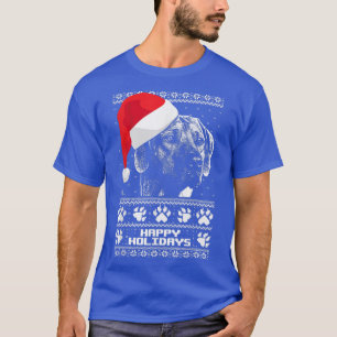 Rhodesian Ridgeback Niedlich Happy Holidays Weihna T-Shirt
