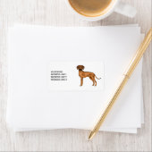 Rhodesian Ridgeback Niedlicher afrikanischer Löwen Adressaufkleber (Insitu)