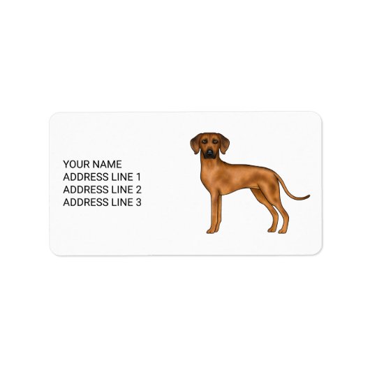 Rhodesian Ridgeback Niedlicher afrikanischer Löwen Adressaufkleber (Vorne)