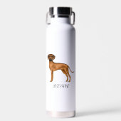 Rhodesian Ridgeback Niedlicher afrikanischer Löwen Trinkflasche (Vorne)