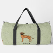 Rhodesian Ridgeback Niedlicher brauner Hund mit de Duffle Bag (Vorderseite)