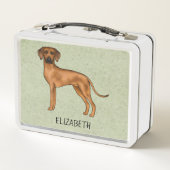 Rhodesian Ridgeback Niedlicher brauner Hund mit de Metall Brotdose (Rückseite)