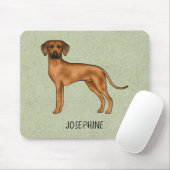Rhodesian Ridgeback Niedlicher brauner Hund mit de Mousepad (Mit Mouse)
