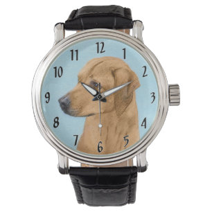 Rhodesian Ridgeback Painting - Original Dog Art Armbanduhr