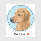 Rhodesian Ridgeback Painting - Original Dog Art Aufkleber (Blatt)