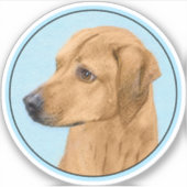 Rhodesian Ridgeback Painting - Original Dog Art Aufkleber (Vorderseite)