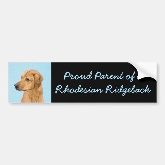 Rhodesian Ridgeback Painting - Original Dog Art Autoaufkleber (Vorne)