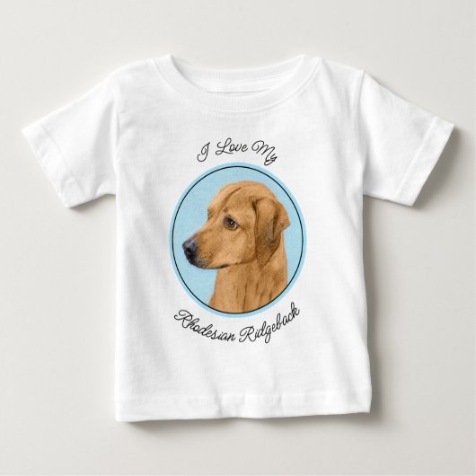 Rhodesian Ridgeback Painting - Original Dog Art Baby T-shirt (Vorderseite)