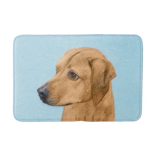 Rhodesian Ridgeback Painting - Original Dog Art Badematte (Vorderseite)