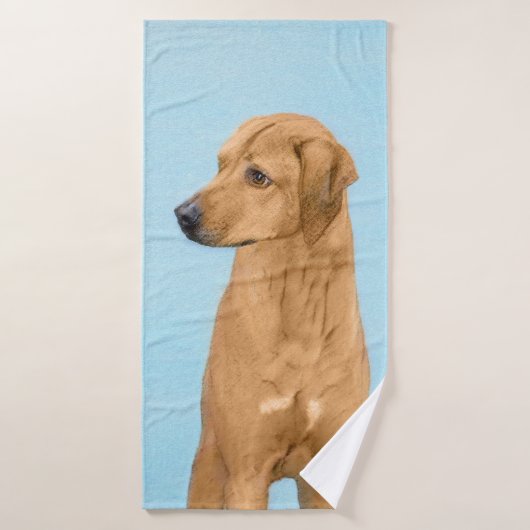 Rhodesian Ridgeback Painting - Original Dog Art Badhandtuch Set (Badehandtuch)