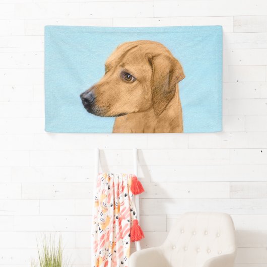 Rhodesian Ridgeback Painting - Original Dog Art Banner (Insitu)