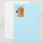 Rhodesian Ridgeback Painting - Original Dog Art Briefpapier (Vorne/Hinten)