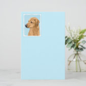 Rhodesian Ridgeback Painting - Original Dog Art Briefpapier (Stehend Vorderseite)