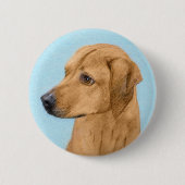 Rhodesian Ridgeback Painting - Original Dog Art Button (Vorderseite)