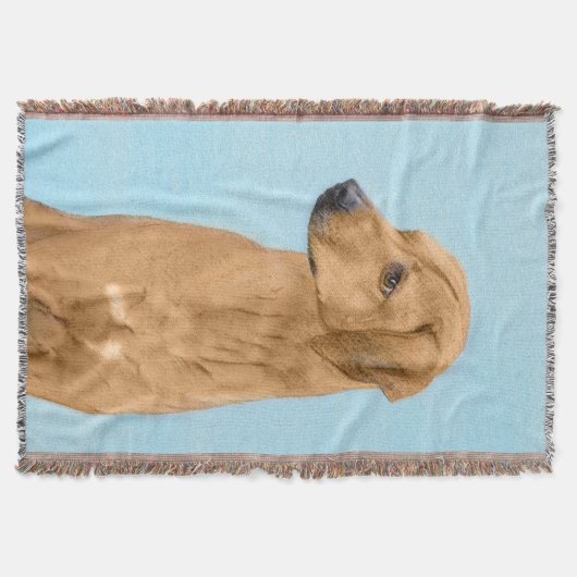 Rhodesian Ridgeback Painting - Original Dog Art Decke (Vorderseite)