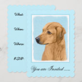 Rhodesian Ridgeback Painting - Original Dog Art Einladung (Vorne/Hinten)