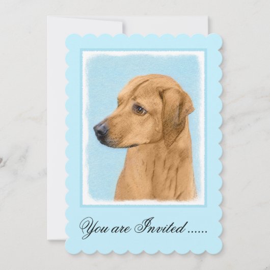 Rhodesian Ridgeback Painting - Original Dog Art Einladung (Vorderseite)