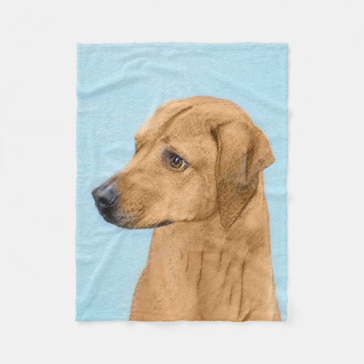 Rhodesian Ridgeback Painting - Original Dog Art Fleecedecke (Vorderseite)