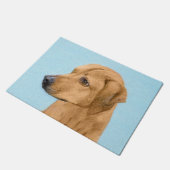 Rhodesian Ridgeback Painting - Original Dog Art Fußmatte (Schrägansicht)