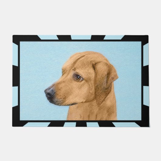 Rhodesian Ridgeback Painting - Original Dog Art Fußmatte (Vorderseite)