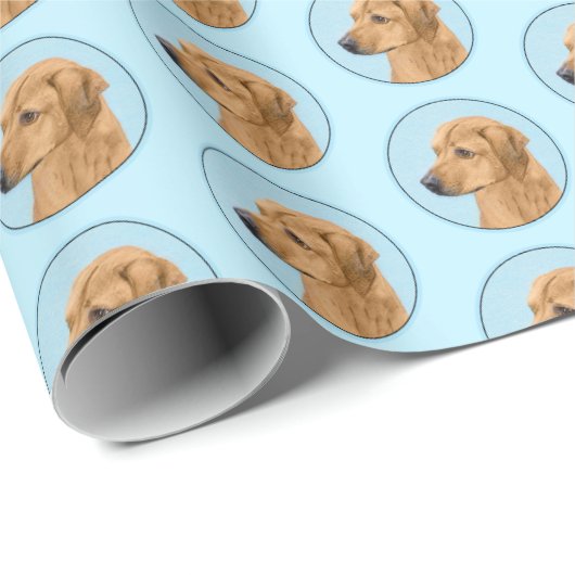 Rhodesian Ridgeback Painting - Original Dog Art Geschenkpapier (Rolleneckpunkt)