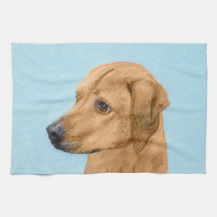 Rhodesian Ridgeback Painting - Original Dog Art Geschirrtuch